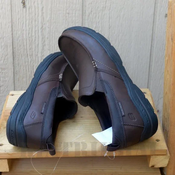 Men slip on Skechers shoes in DARK Brown - Picture 5 of 6